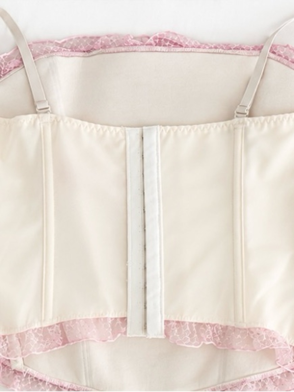 sophie b. Pink & Cream Floral Lace-Up Bustier - Picture 3 of 3